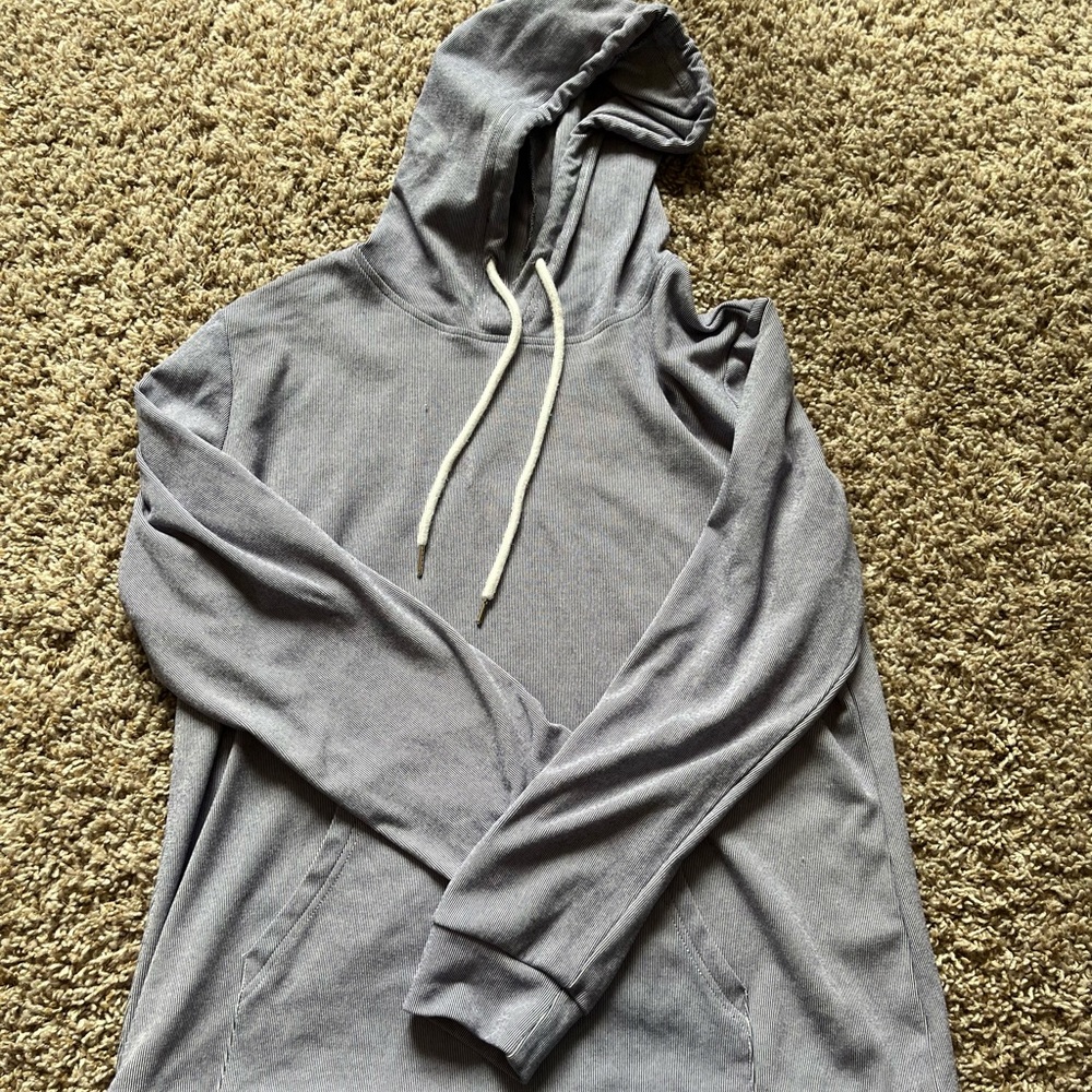 Blue striped hoodie
